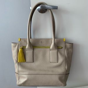 KATE SPADE white leather tote bag